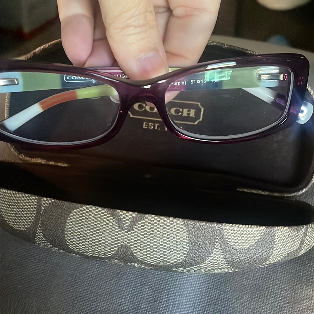 Coach HC 6011 (Gabrielle) Frames in Purple with Signature Coach Clamshell Case - Picture 13 of 16